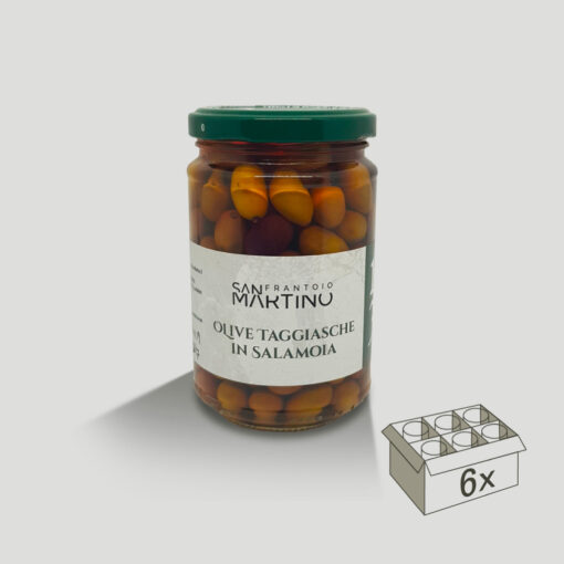 Vasetto da 180gr di Olive Taggiasche in Salamoia